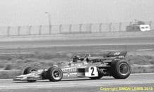 LOTUS 72 Emerson Fittipaldi.1971 Questor GP,Ontario USA  Rare action photo 10x7"