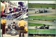 LOTUS 72 JPS. Jim Crawford 1975 F1 set of 4 photos - all 7x5" (175x125mm)