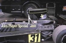 Lotus 76 JPS Peterson's car close up in paddock 1974