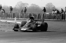 Lotus 76 Peterson at speed 1974 Silverstone