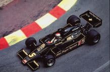 Lotus 78 Mario Andretti at speed Monaco GP 77