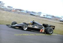 Lotus 78 Ronnie Peterson at speed 1978 Silverstone (a)