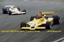 Lotus 78 (Vilotta) Tyrrell 008 (Desire Wilson) Mallory Park  Aurora F1 1979