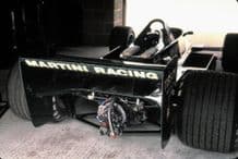 Lotus 79 close up photo in pits British GP 1979 - rear
