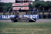 Lotus 88 DeAngelis at speed 1981 British GP (a)
