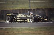 Lotus 93T Nigel Mansell at speed 1983 British GP
