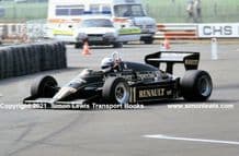 Lotus 94T Renault Turbo DeAngelis at speed 1983 British GP (B)