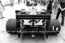 Lotus 94T Turbo Tail view German GP pits 1984