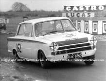 Lotus Cortina Mk1 photo.  Graham Hill. Snetterton 1967