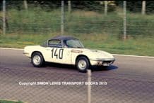 Lotus Elan. Andre Wicky at speed Monza 1964. 10x7" colour photo