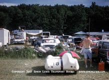 Lotus XI. photo. #18GM Robert Stelloh paddock  Road America 21 June 1959
