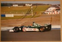 Luciano Burti autograph on action photo - Jaguar