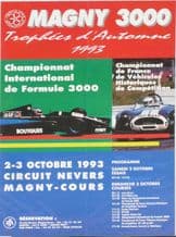 MAGNY COURS F3000 Original 1993 poster 16x23.6 " (400x605mm)