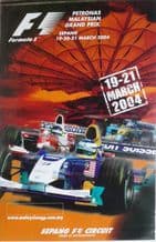 MALAYSIAN GRAND PRIX F1 2004 Original poster 31x20" (770x510mm)