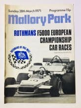 MALLORY PARK 1971  Mar 28 F5000  race  programme