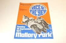 Mallory Park 1971 Sept 19 RACE OF THE YEAR Motorcycle Races programme