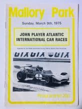 MALLORY PARK 1975 March 9  FAtlantic  race  programme + ticket
