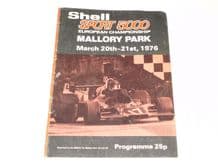 Mallory Park 1976 March 20-21 SHELLSPORT 5000 race programme