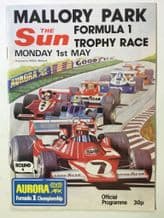 MALLORY PARK 1978 May 1   Aurora AFX British F1  Race programme