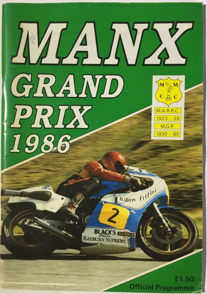 MANX GP 1986 race programme