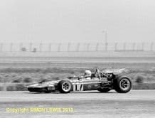 March 701 Derek Bell , Questor GP, Ontario CA. 1971. 10x7" photo