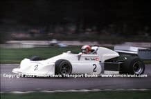 March 772P Marc Surer . action photo. Donington Park Formula 2 1977