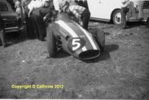 MASERATI 250F Carroll Shelby car in Silverstone paddock 1958 Brit GP.Amateur 10x7"photo (a)
