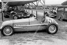 Maserati 6CM. Duncan Hamilton. Goodwood paddock 1950