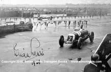Maserati 8CM . photo. The Hon .Brian Lewis 1934 Intenational Trophy at Brooklands.
