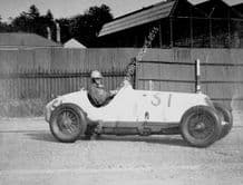 Maserati 8CM Grand Prix car Whitney Straight on track at Brooklands 1934
