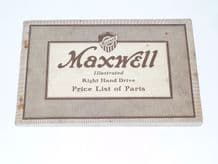 Maxwell Illustrated RHD. Price List Of Parts (1916)