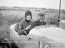May Cunliffe & father Alfred. Mystery car. Brooklands paddock c.1923