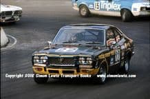 Mazda RX3 (Brodie)Capri (Vandervell) Dolomite (Lees) . Photo Mallory 28 Aug 1976 RAC Saloons