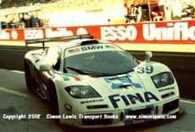 McLaren F1 GTR BMW. Piquet/Sullivan/Cecotto.Photo.  Le Mans 1996 .Pulling into pit.