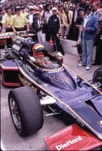 McLaren M16 Offenhauser. Gary Bettenhausen Indy Pits 1973. 10x7" photo