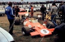 McLaren M19 Chevrolet. Brian Robinson. 1973 Mallory Park F5000 . Paddock photo