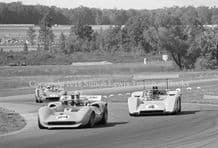 McLaren M8B & Lola T70 , Bruce McLaren & Bob Nagel Michigan Can Am 1969