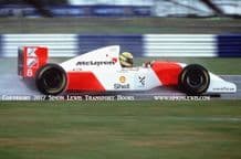 McLaren MP4/8 Ford Ayrton Senna 1993 British GP Rainy Practice . Photo (b)