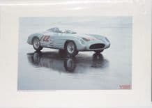 Mercedes 300SLR 1955 Sports Racer. SUPERCAR CLASSICS poster 22 x 17"(560 x 430mm)