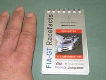 MERCEDES-BENZ FIA-GT Media Race Facts Donington 1998 (small notebook)