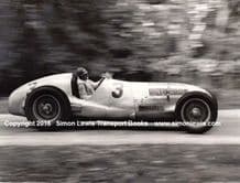 Mercedes W125 Manfred Von Brausitsch at speed 1937 Donington GP (B)