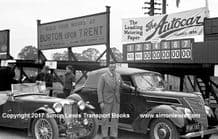 MG ABL 960 and Ford FHK180  in the paddock at Donington Park 1938 RAC TT race.