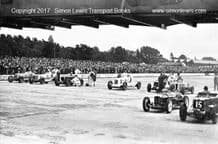 MG K3s,Amilcar, ERAs (Bira) etc. Brooklands start photo circa 1936