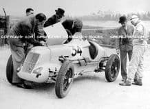 MG R Type. Photo. G E T Eyston and team at Brooklands c.1935