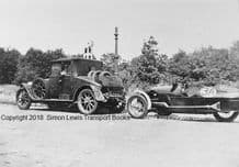 Morgan 3 wheeler . Laird's "Red" being towed to Brooklands 1935 Relay race