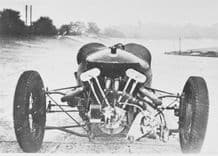 Morgan 3 wheeler Henry Laird's "RED"at Brooklands 1935