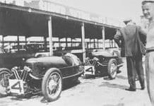 Morgan 3 wheelers 4A and 4B Brooklands pits 1930s Relay