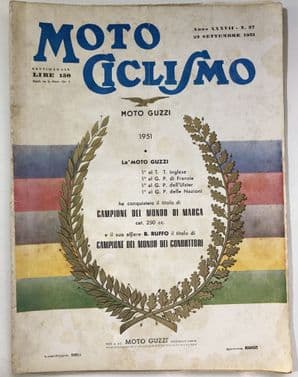 MOTO CICLISMO  1951 Settembre 22 (XXXVII No. 37)