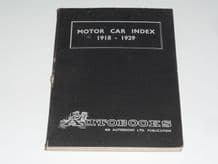 Motor Car Index 1918 - 1929 (Autobooks 1961)