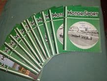 MOTOR SPORT 1959 Complete Less January issue